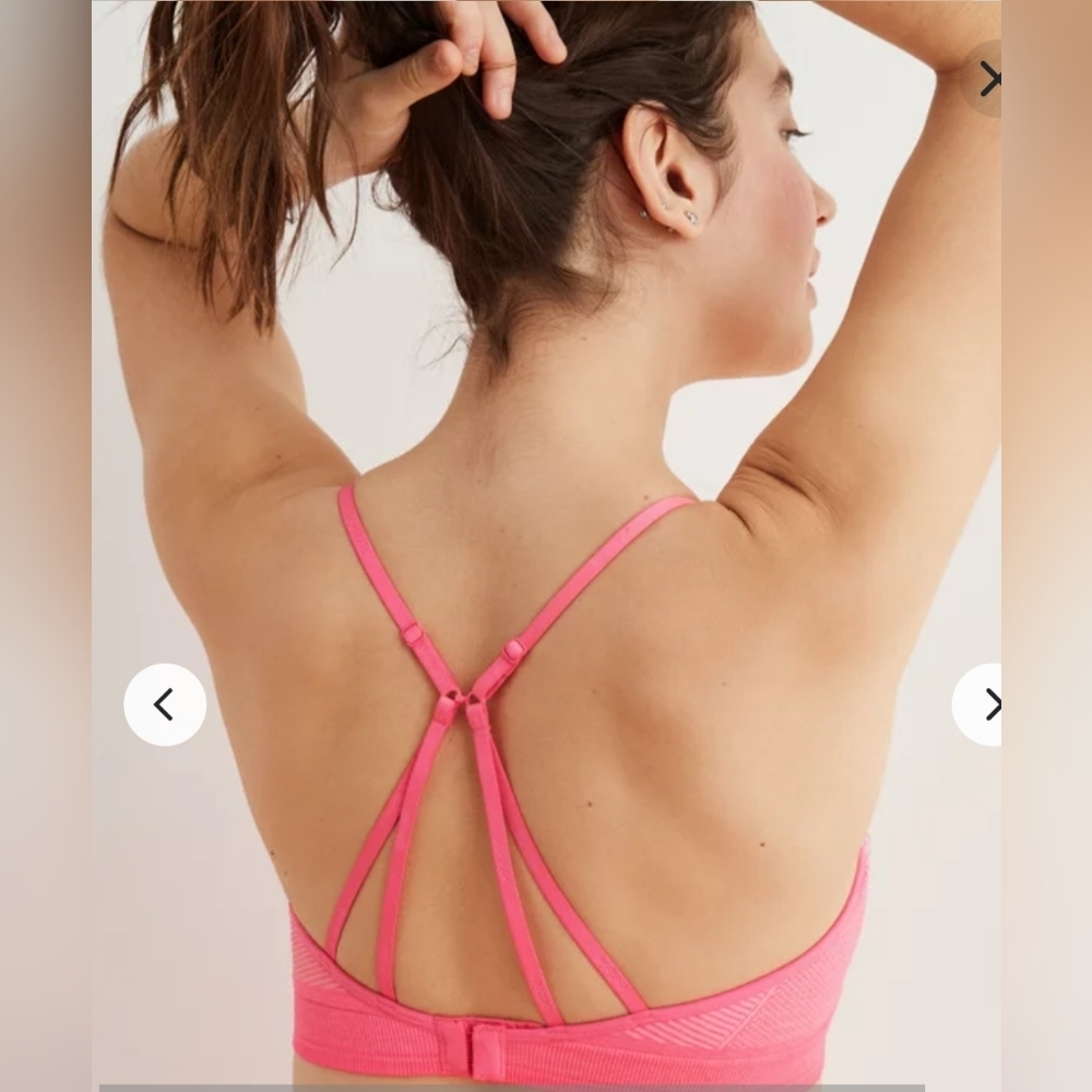 Aerie Real Happy Wireless Lightly Lined Bra Sz 36 DD In The Color Sans - Picture 5 of 10